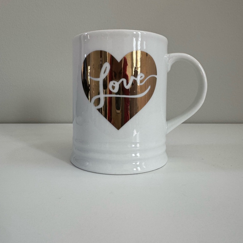 Fringe Studio Gold Heart “Love” Mug